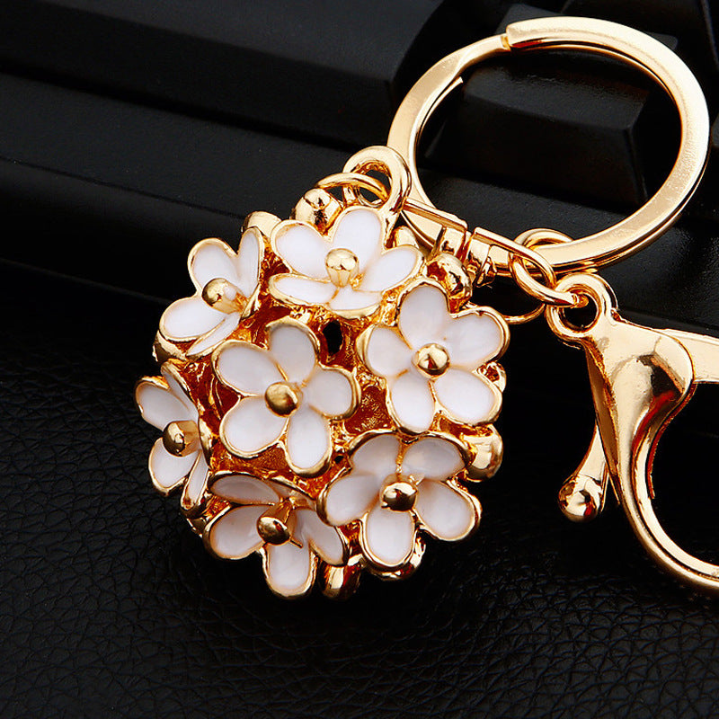 Wholesale Flower Zinc Alloy Keychain ACC-KC-RuiYuan001