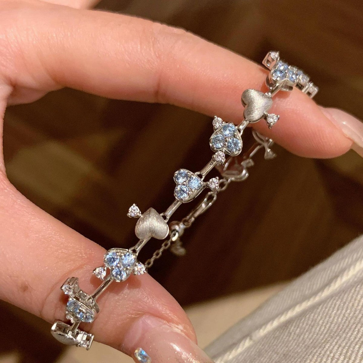 Wholesale Heart Patchwork Bracelet Light Luxury Bracelet