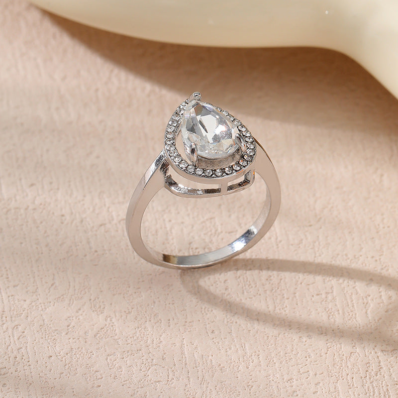 Wholesale Teardrop Shaped Diamond Multicolor Ring ACC-RS-YunJin008