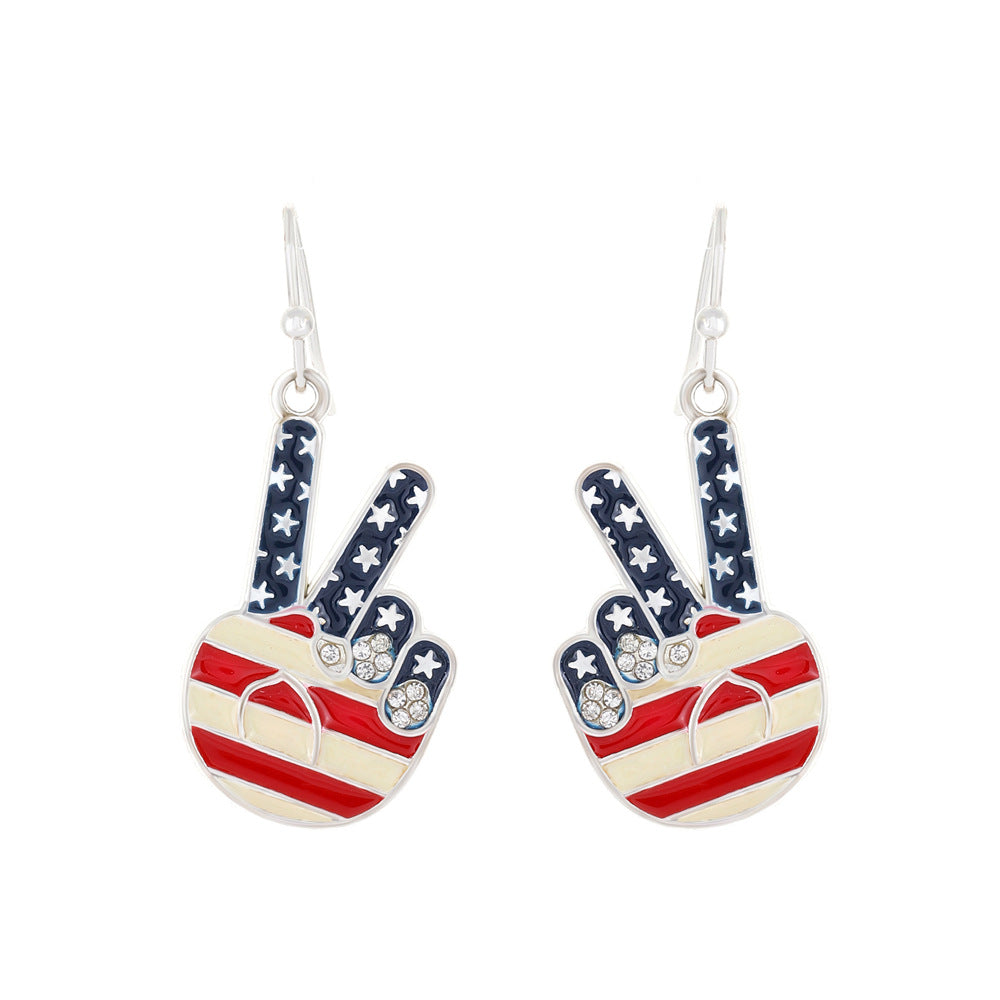 Wholesale American Independence Day Series Earrings