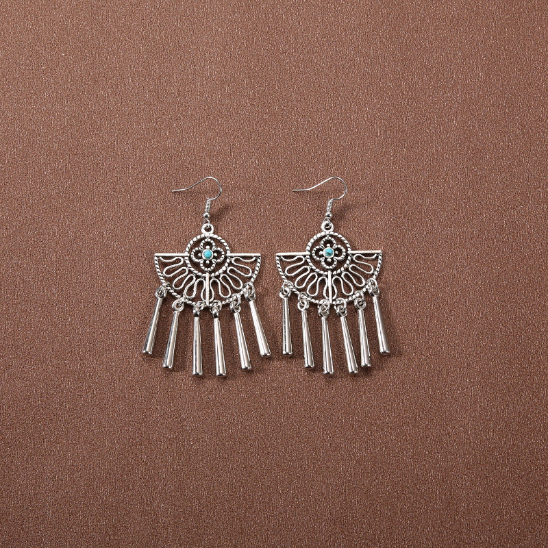 Wholesale Retro Tassel Long Earrings Ethnic Style Earrings ACC-ES-Gumi007