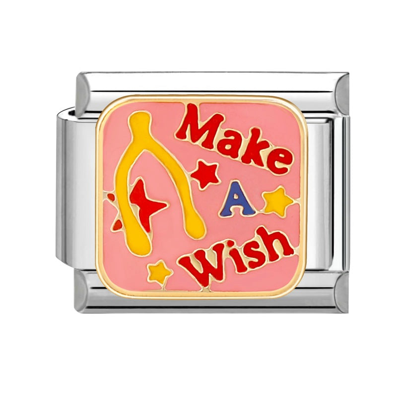 Wholesale Italian Charm Bracelet 9mm DIY Splicing Removable Titanium Steel Composable Bracelet