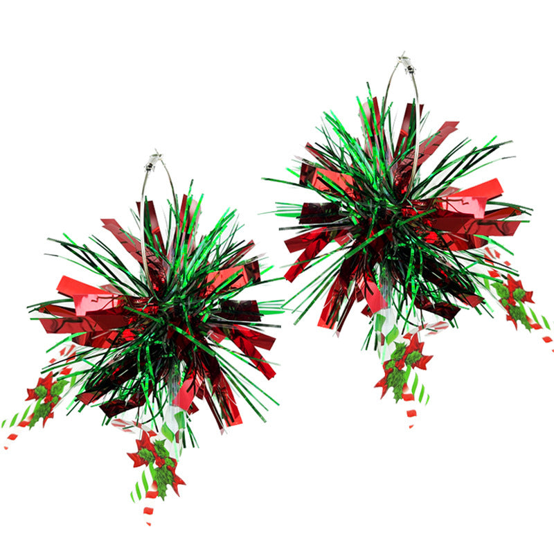 Wholesale 2 Pairs/pack Christmas Atmosphere Fireworks Gingerbread Man Christmas Stocking Earrings ACC-ES-HY180