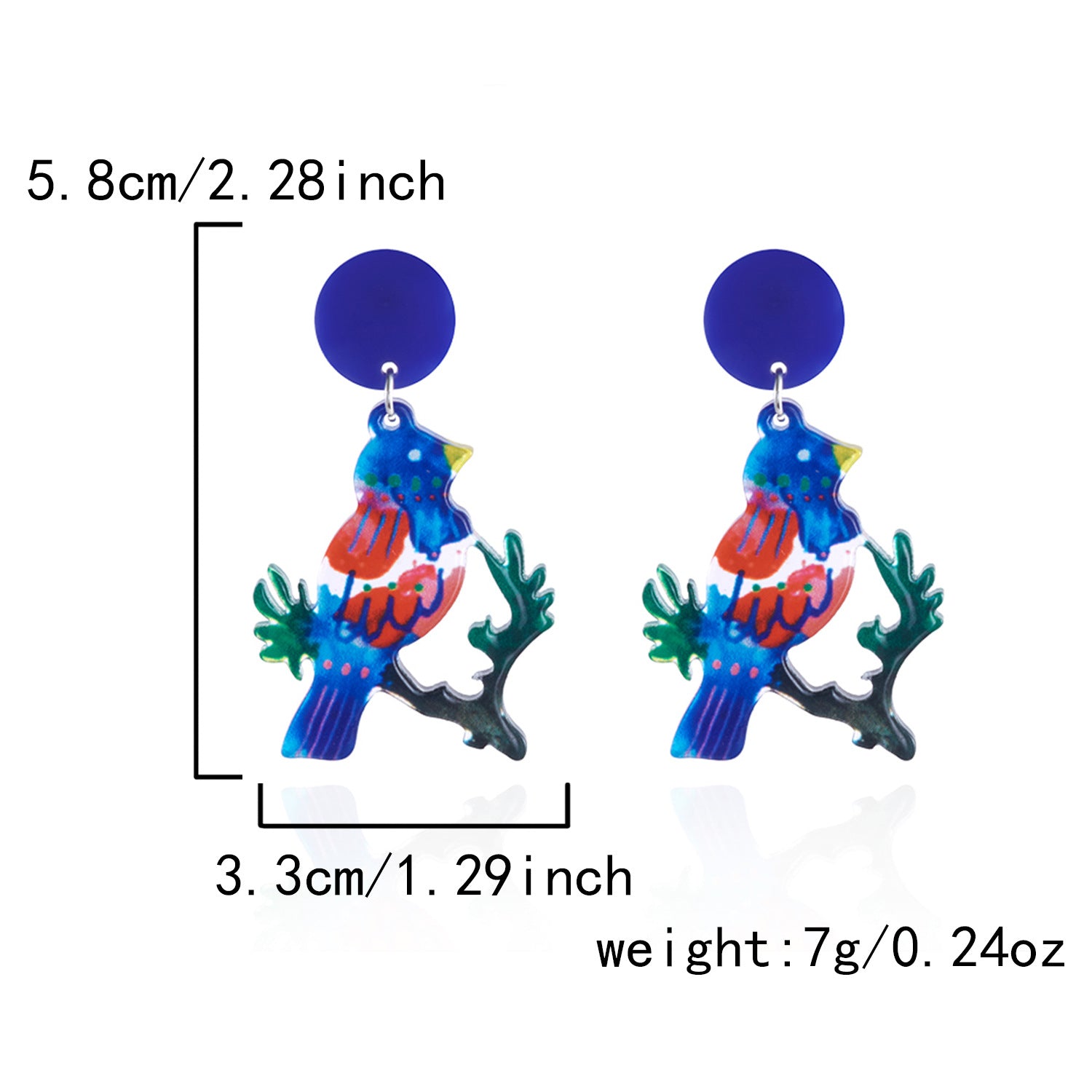 Wholesale personalized creative fresh and colorful vacation acrylic butterfly fruit earrings