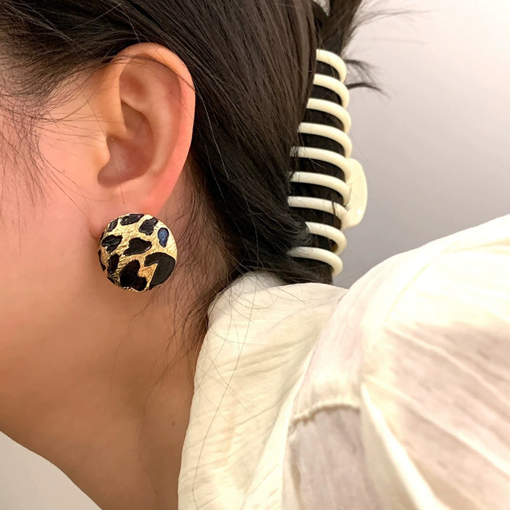 Wholesale Vintage Gold Leopard Earrings