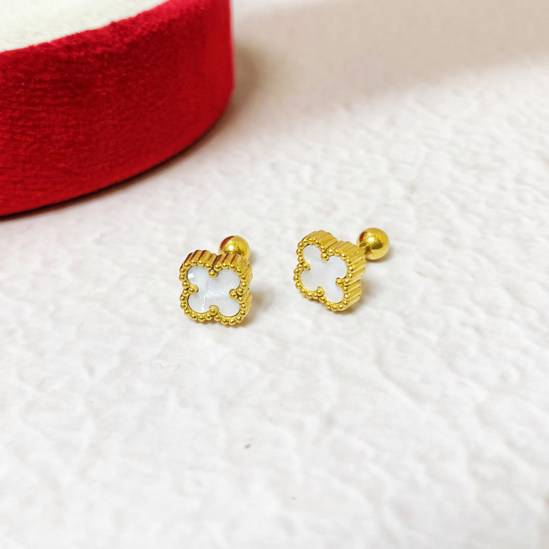 Wholesale Light Luxury Four-leaf Clover Earrings ACCVIP-ES-YZXW001