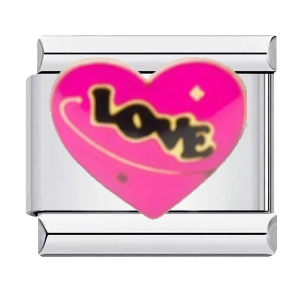 Wholesale Cartoon Series DIY Italian Charm Bracelet Titanium Steel Modular Design For Women Fashion Accessory Gift