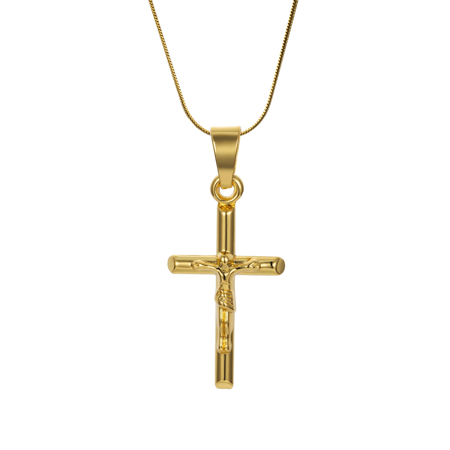 Wholesale Stainless Steel Cross Pendant Necklace Hip Hop American Style Unisex Trendy Fashion Accessory