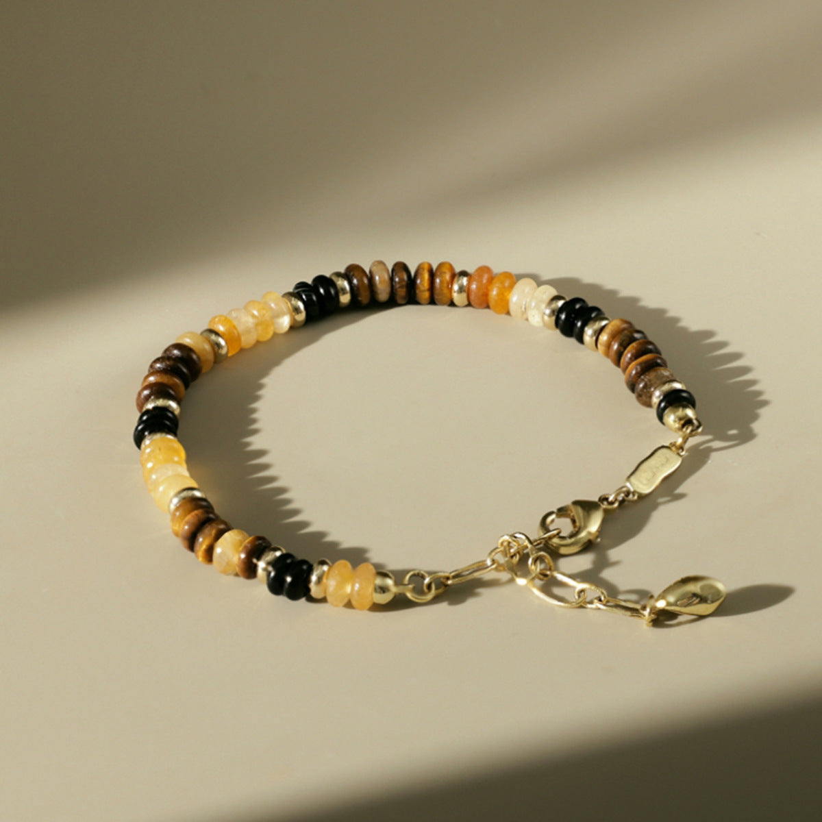 Wholesale Titanium Steel Natural Stone Tiger Eye Agate Lucky Beaded Necklace