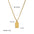 Wholesale  retro necklace titanium steel l gold-plated plain chain pendant necklace
