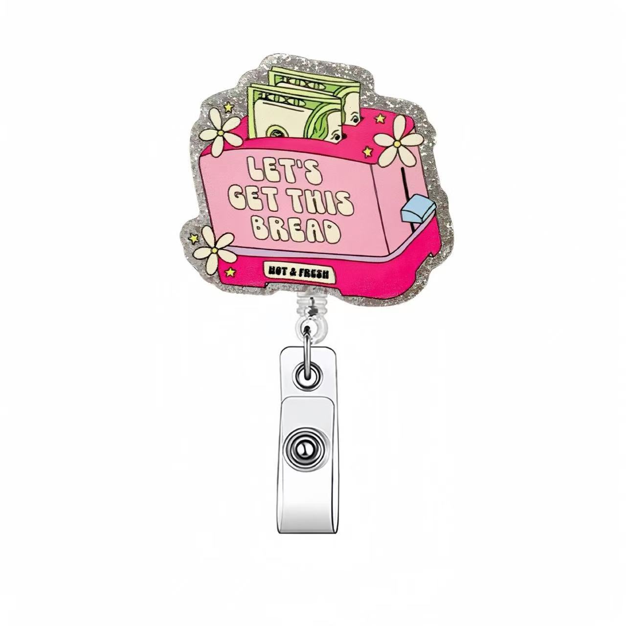 Wholesale acrylic cartoon badge scroll Badge Reels