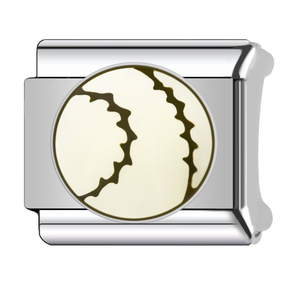 Wholesale 9mm Italian Charm Starter Bracelets DIY square Single Section Creative Stainless Steel Composable Bracelet