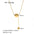 Wholesale spherical pendant necklace clavicle chain stainless steel 18K gold-plated necklace