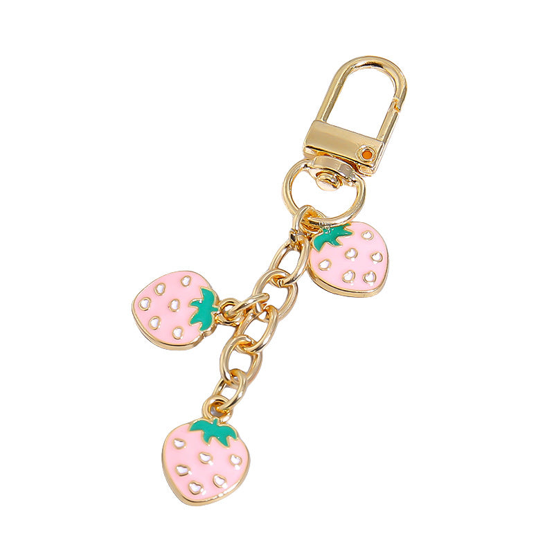 Wholesale Cute Creative Fruit Strawberry Orange Keychain