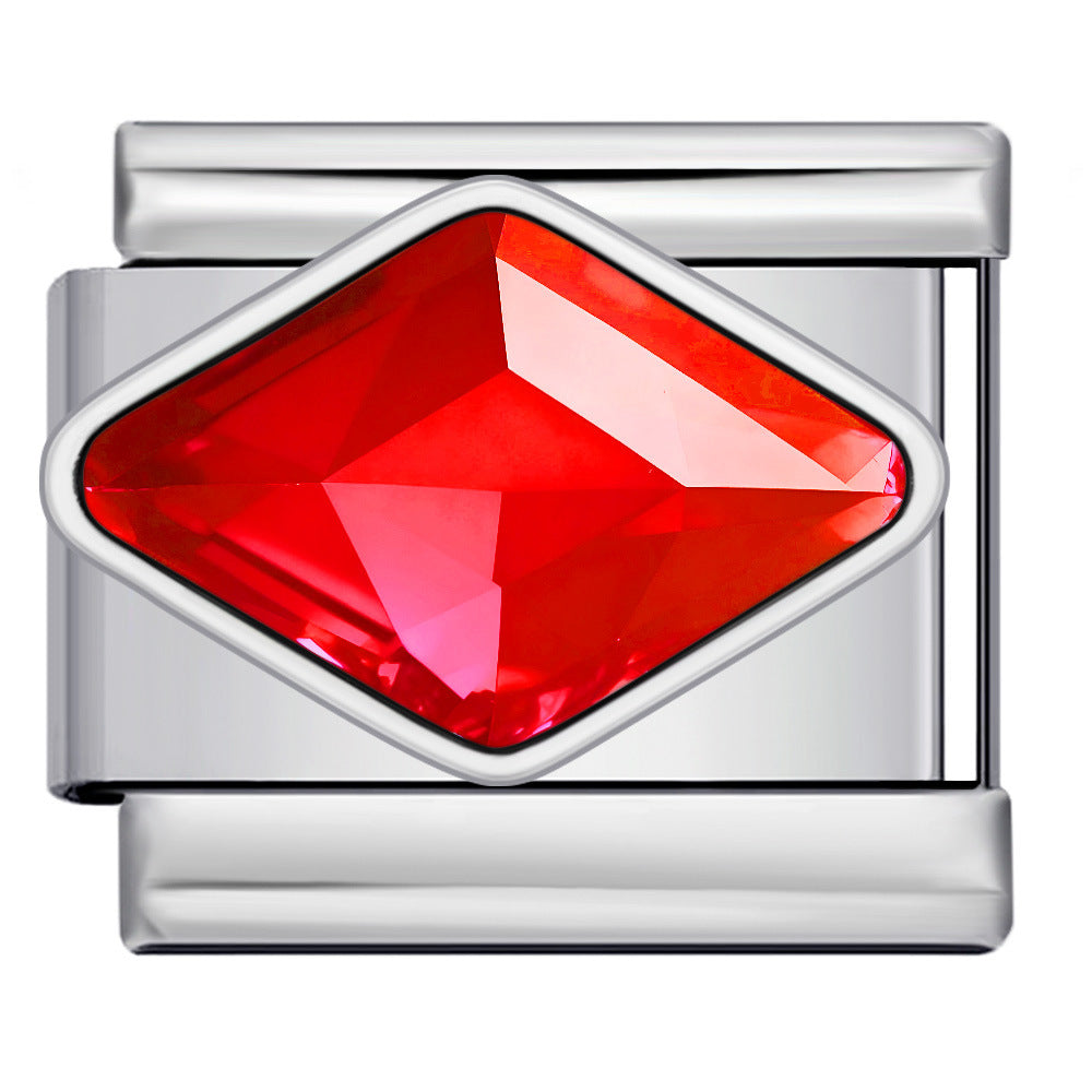 Wholesale Italian Charm Bracelet 9mm DIY Diamond-Setting  Creative Stainless Steel Composable Bracelet