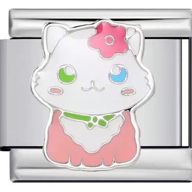 Wholesale  Italian Charm Bracelet 9mm DIY  Fox Leopard Print  Creative Stainless Steel Composable Bracelet