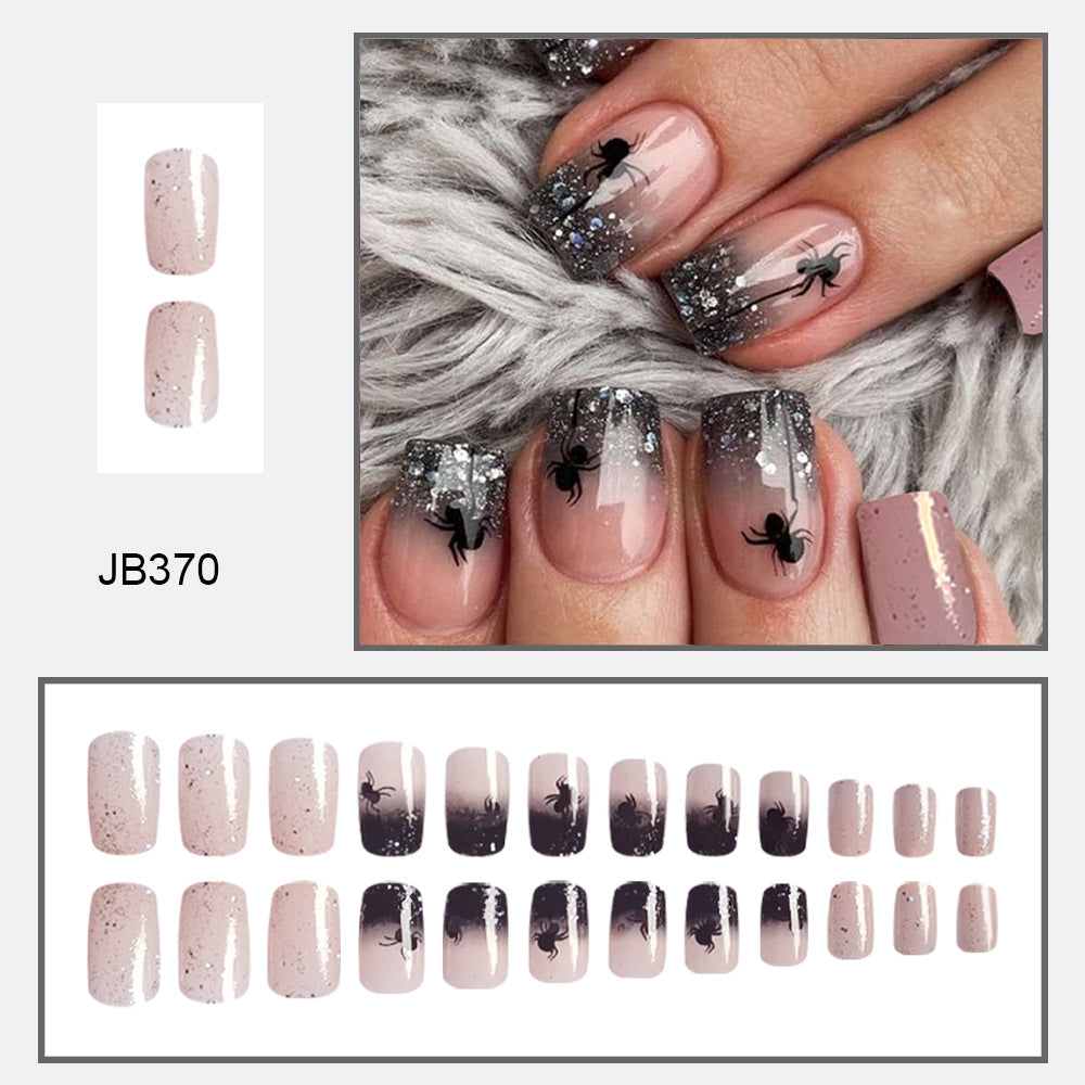 Wholesale 24 Pieces/box Halloween Press-on Nails Kits Nail Stickers ACC-NS-FengLi023