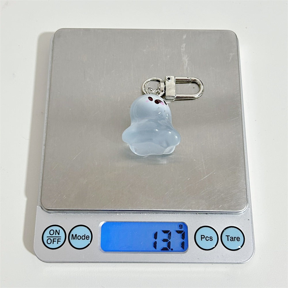 Wholesale Glow-in-the-Dark Laughing Ghost Resin Keychain  Bag Charm Gift
