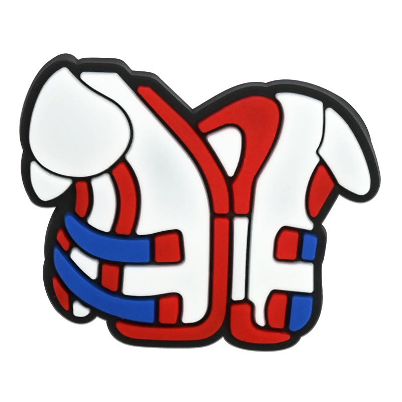 Wholesale Random 100pcs floral clogs PVC Soft Rubber Shoe Buckle Decoration