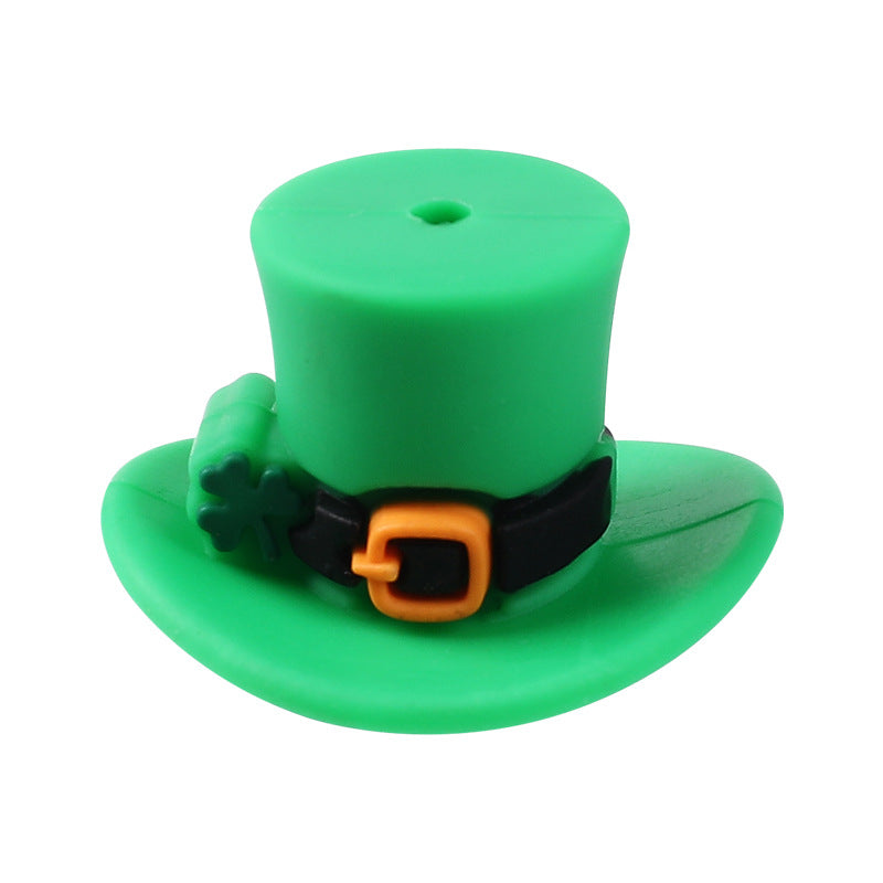 Wholesale 20pcs St. Patrick's Day Silicone 3D Focal Beads DIY Beaded Accessories ACC-BDS-RongFa049