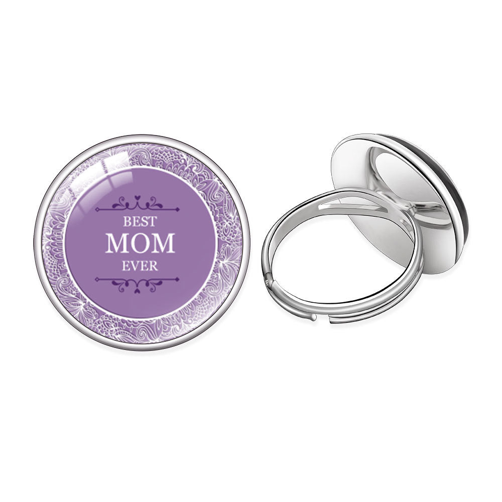 Wholesale mother's love MOM heart-shaped ring