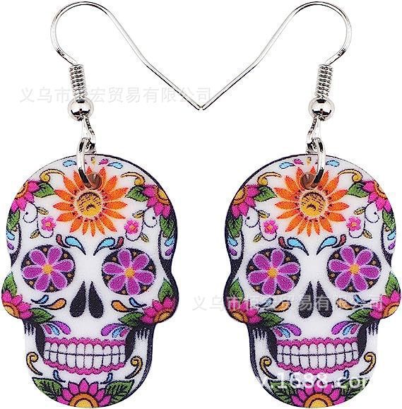 Wholesale  Beautiful Sugar Skull Head Earrings