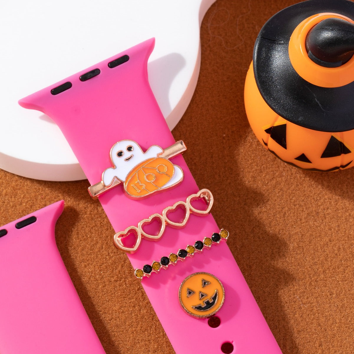 Wholesale New  Ghost Accessories Oil-Drip Cartoon Pumpkin Silicone Strap for Apple Watch,  Available for Dropshipping