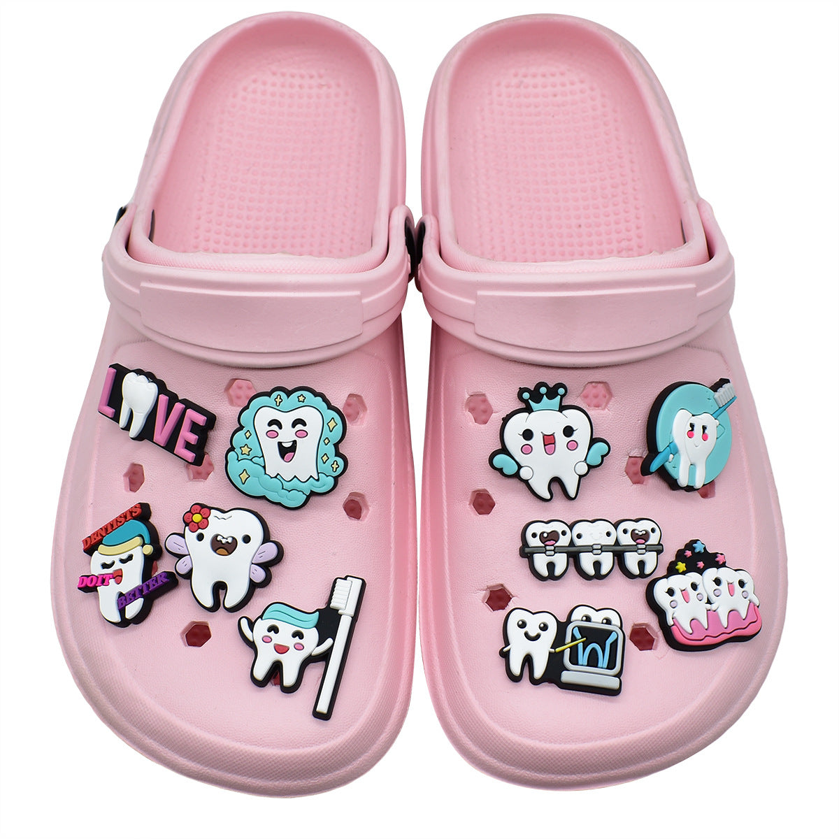 Wholesale Random 100pcs Protect Teeth Shoes Accessories Shoes Charms