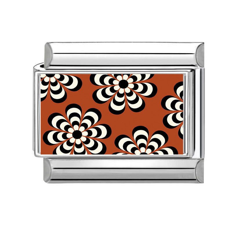 Wholesale  Italian Charm Bracelet 9mm DIY Fresh Floral-Themed  Creative Stainless Steel Composable Bracelet