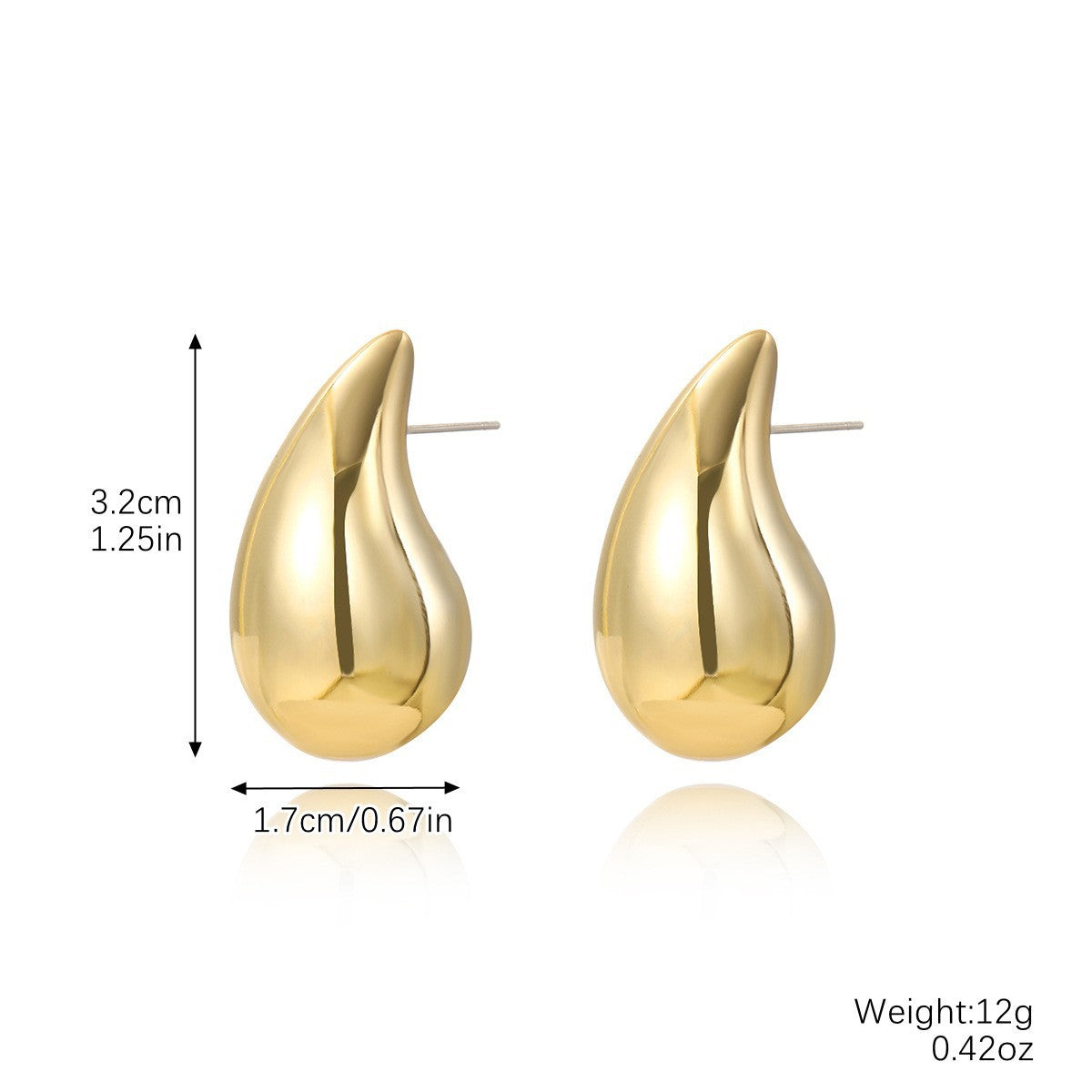 Wholesale simple glossy versatile earrings