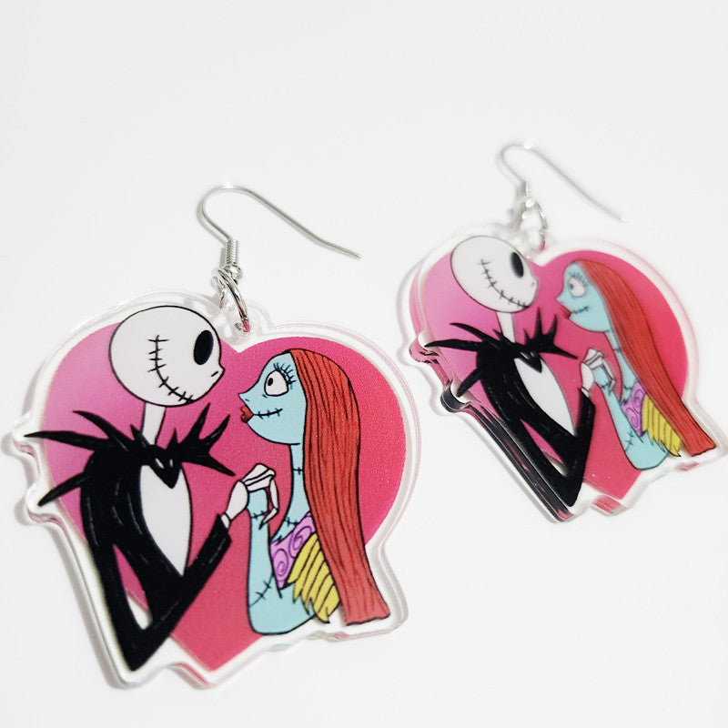 Wholesale Halloween Funny Ghost Acrylic Earrings ACC-ES-AnDao038