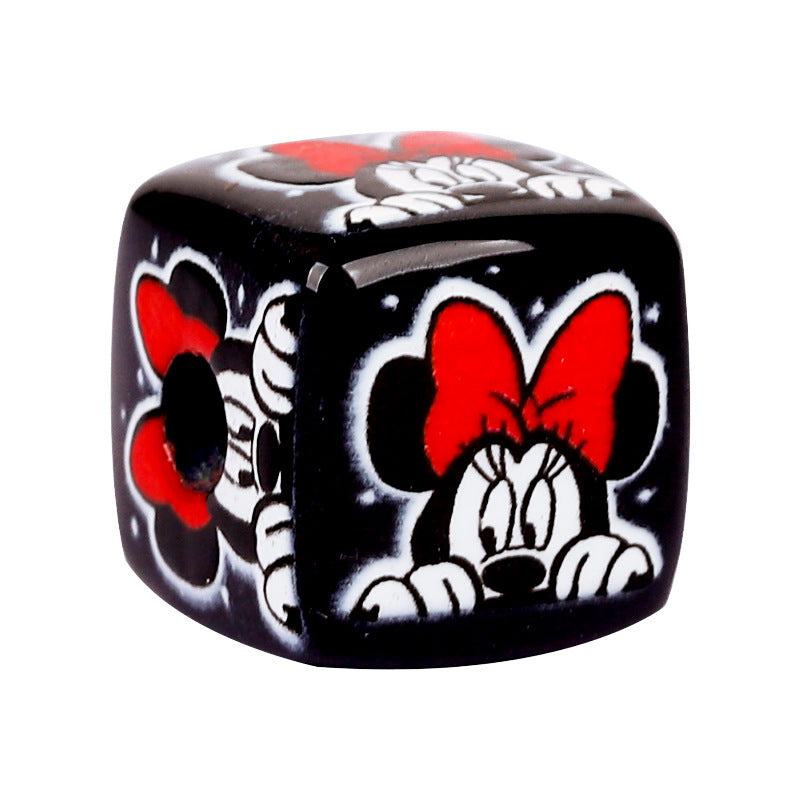 Wholesale random 10pcs  Cartoon Black  Focal Beads DIY Bead Accessories ACCVIP