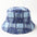 Wholesale  frayed Plaid fisherman hat fashion Plaid face-looking small basin hat