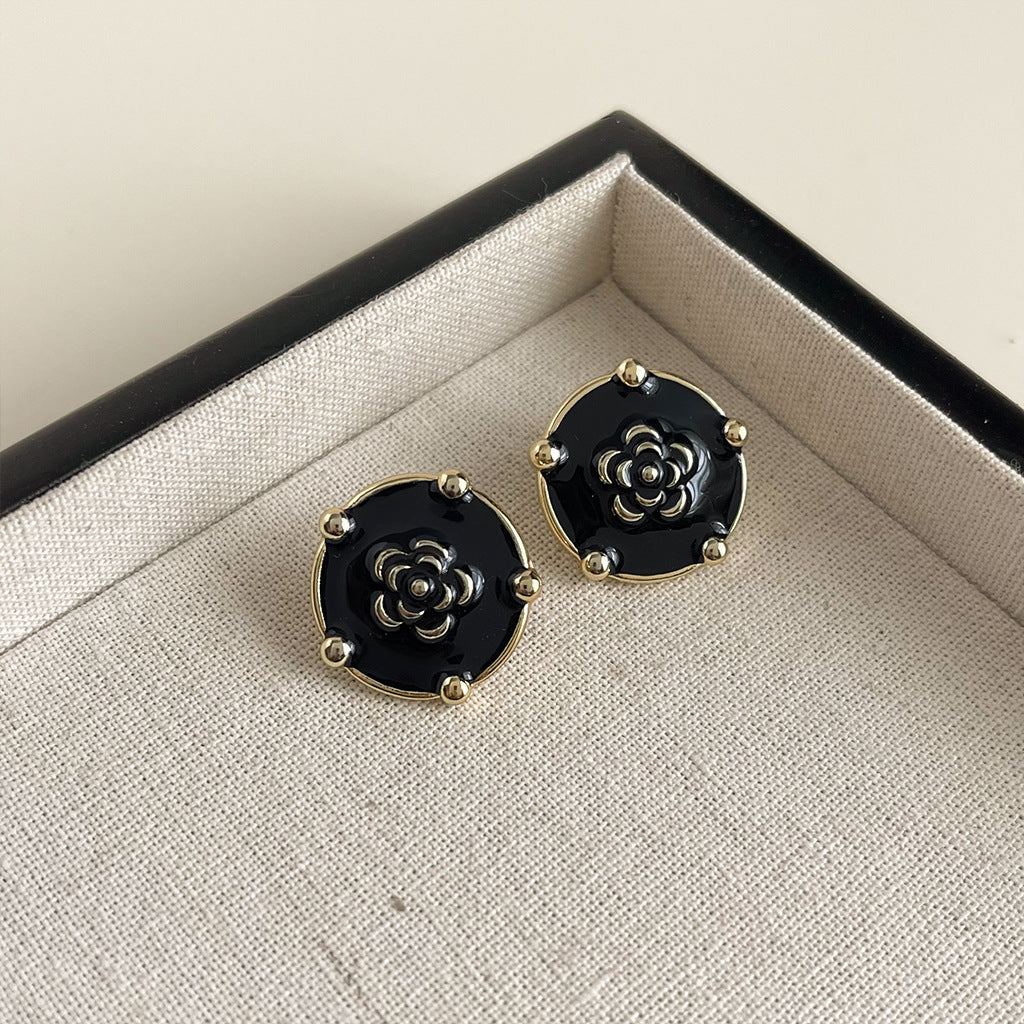 Wholesale  Black Oil Drop Earrings