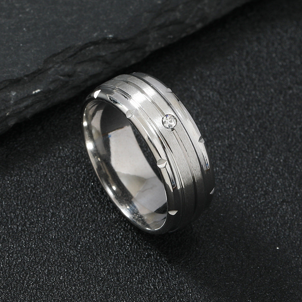 Wholesale Stainless Steel Ring Stitching Diamond Men's Rings ACC-RS-WangG002