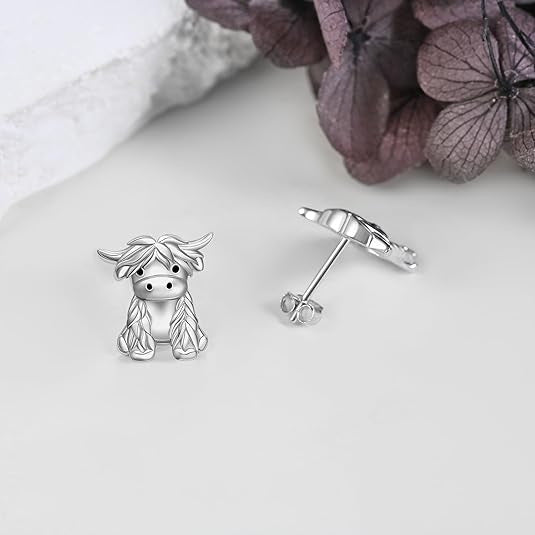 Wholesale cartoon cow-shaped personality all-match earrings