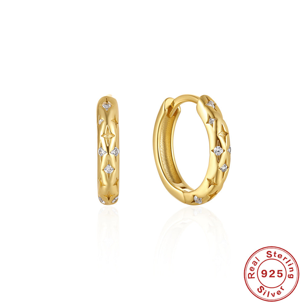 Wholesale Sterling Silver 925 Star Earrings Ear Studs ACC-ES-KaNaier001