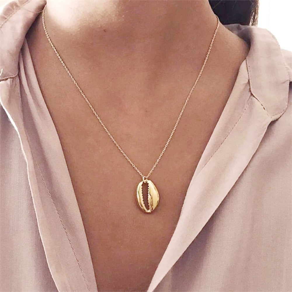 Wholesale Beach shell gold-plated conch necklace