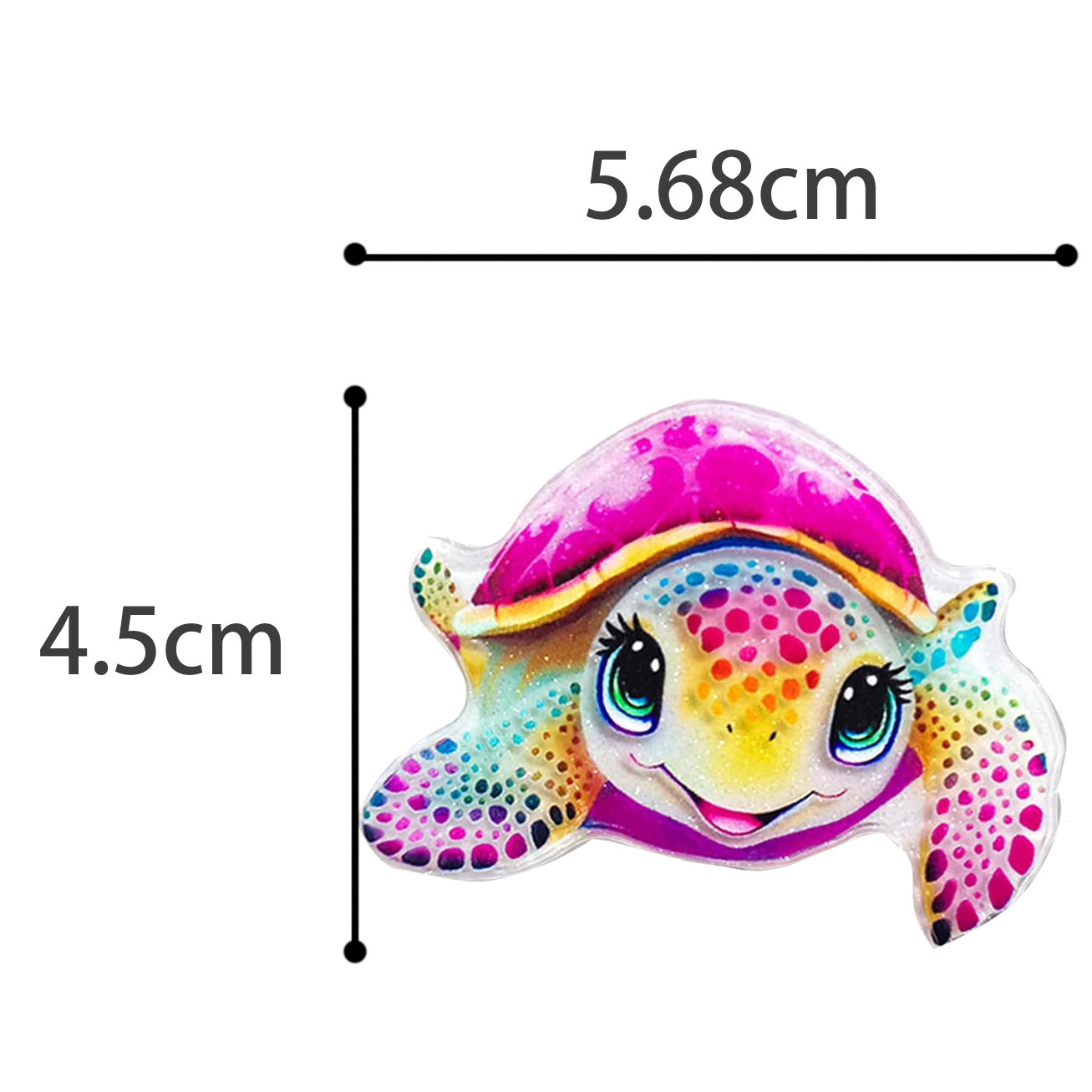 Wholesale Acrylic Retractable Badge Reel Glitter Heart Design Nurse ID Holder