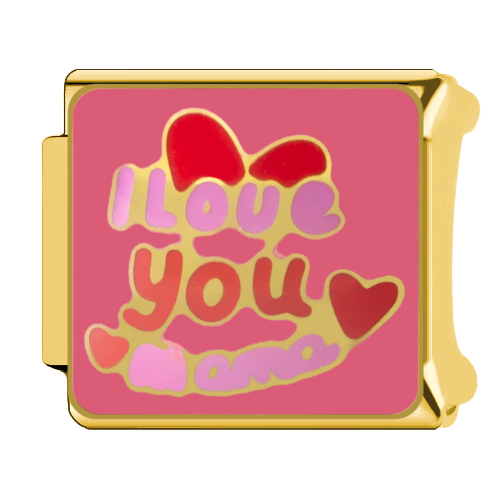 Wholesale 9mm Italian Charm Starter Bracelets DIY square Single Section Creative Stainless Steel Composable Bracelet