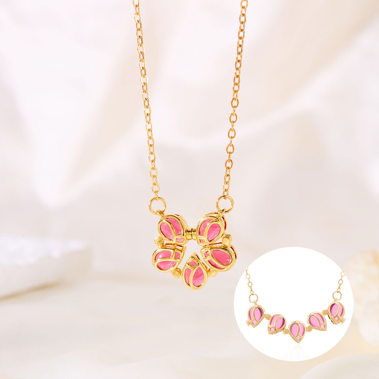 Wholesale flower necklace magnetic two wear necklace