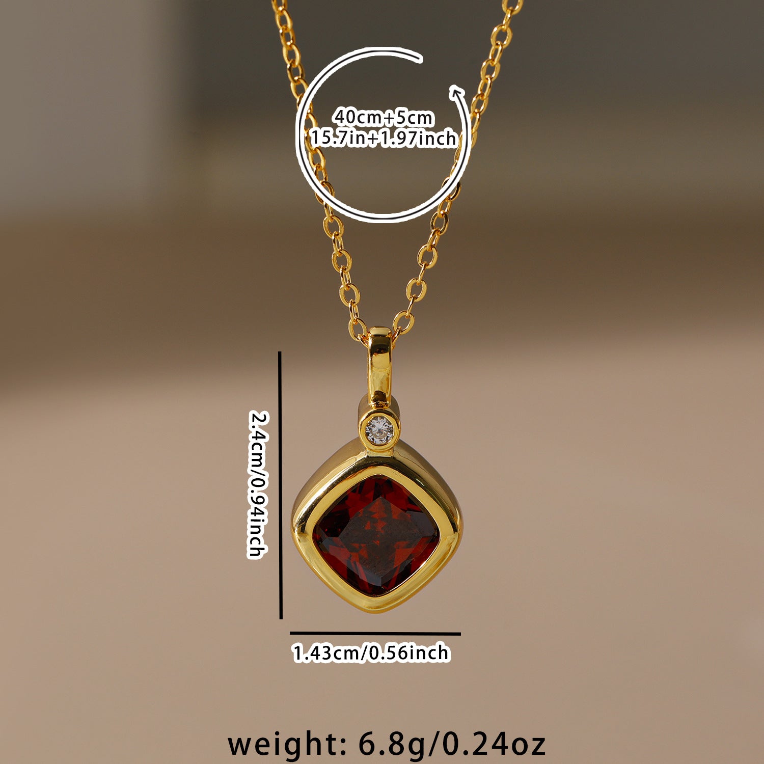 Wholesale  Titanium Steel Zircon Necklace  All-match Pendant  Clavicle Chain