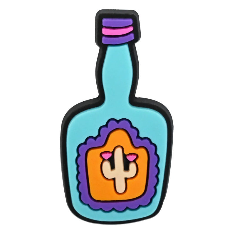 Wholesale Random 100pcs Day of the Dead  PVC Soft Rubber Shoe Buckle Decoration