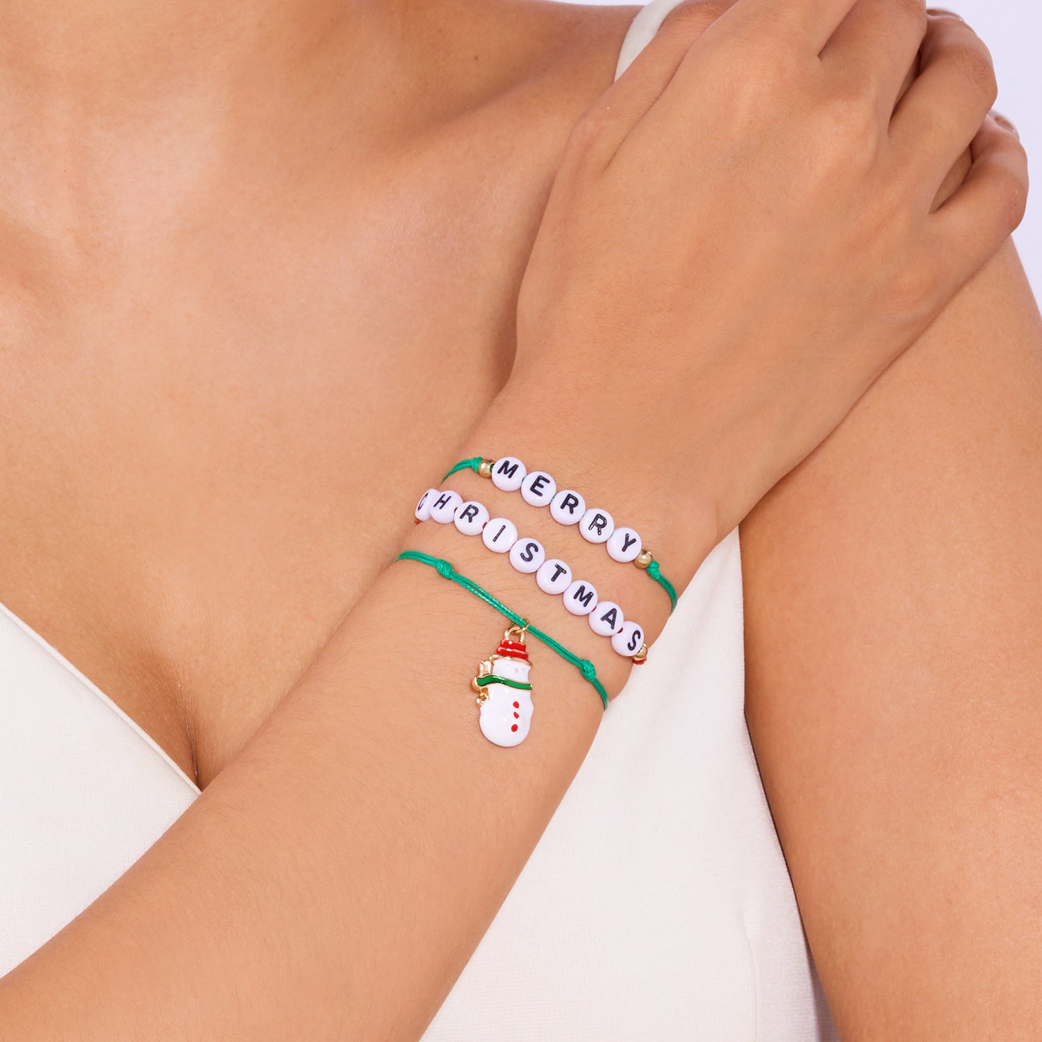 Wholesale  Christmas Bracelet suit Beaded Letter Santa  Woven Christmas Bracelet