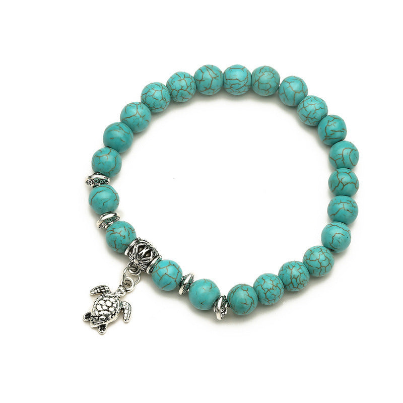 Wholesale Vintage Bracelet Set Turquoise Bracelet Cross Natural Stone Beads ACC-BT-Changx007