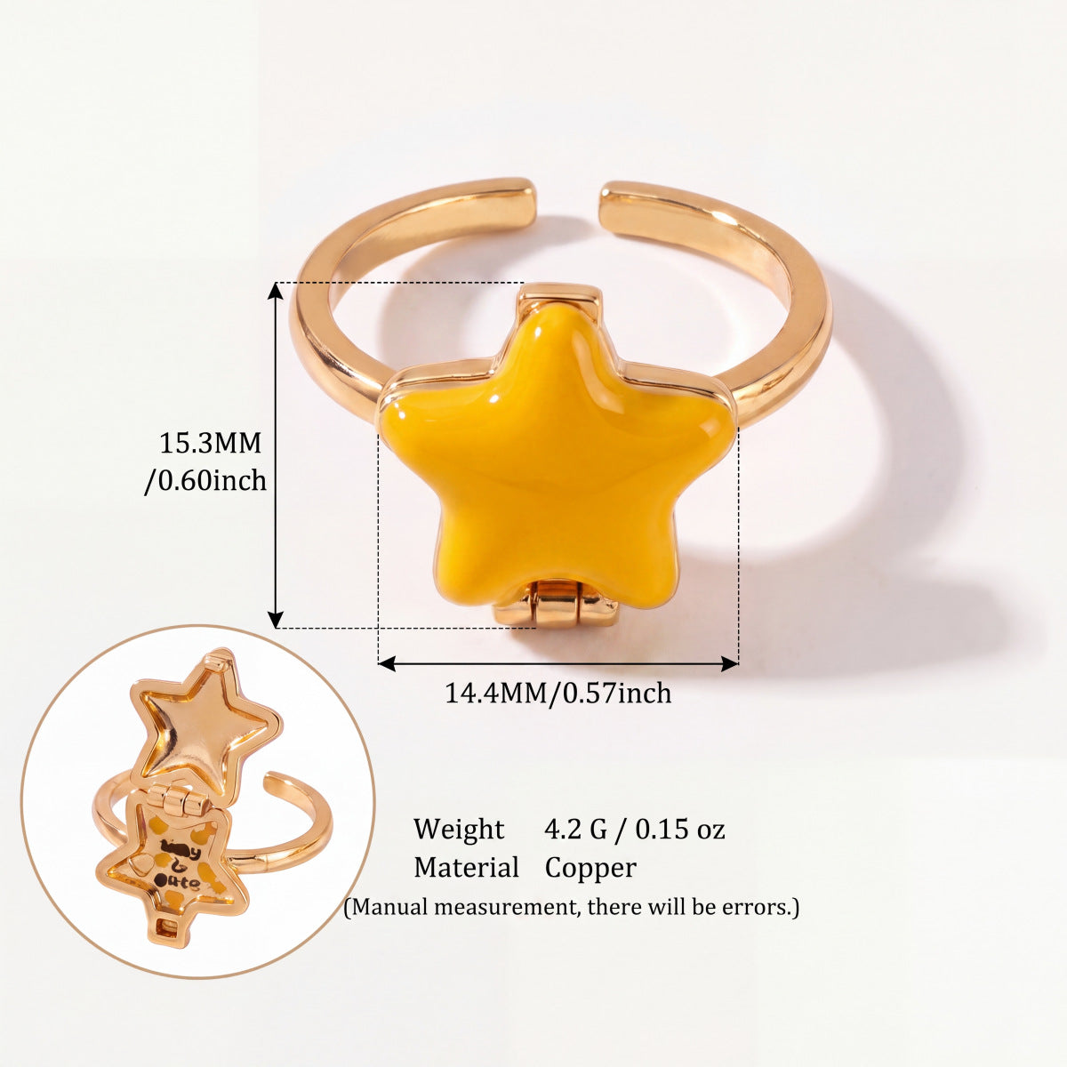 Wholesale Fashion Heart Locket Necklace For Women Copper Pink Gold Plated Cute Star Pendant Jewelry Gift