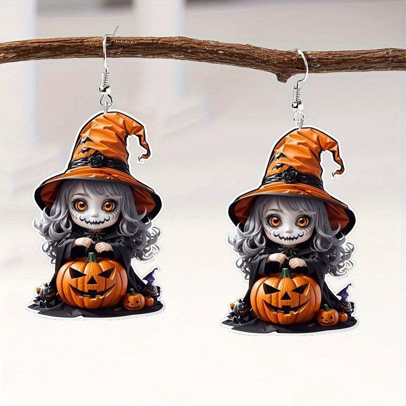 Wholesale  Skull Ghost Witch Candy Acrylic Earrings