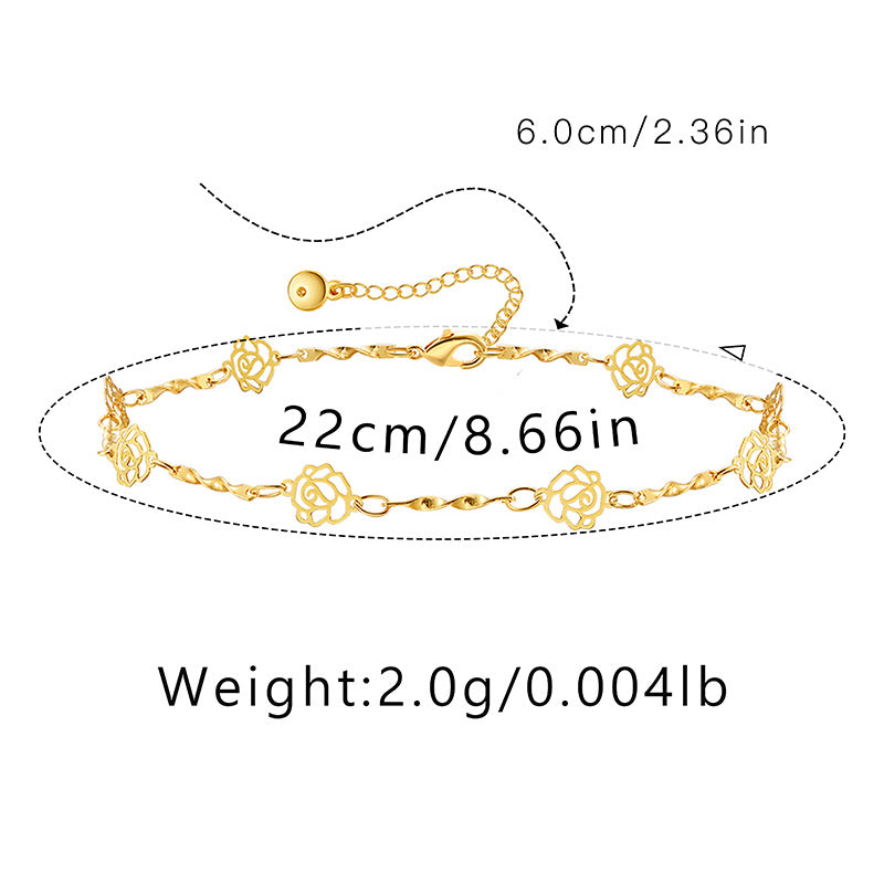 Wholesale electroplating thin chain colorful water-blocking stackable arrow butterfly anklet