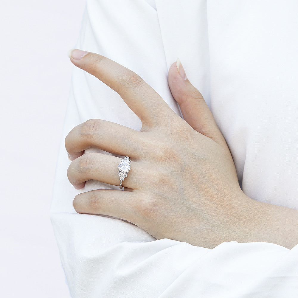 Wholesale 925 Sterling Silver Zircon Ring Diamond Ring