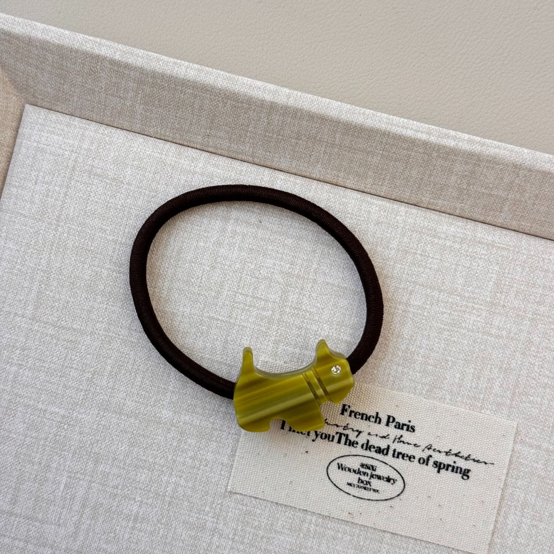 Wholesale Acetate sheet cute cartoon puppy rhinestone hairband